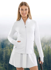 Chaqueta deportiva elástica entallada para mujer de poliéster reciclado | S798F