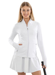 Chaqueta deportiva elástica entallada para mujer de poliéster reciclado | S798F