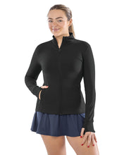Chaqueta deportiva elástica entallada para mujer de poliéster reciclado | S798F