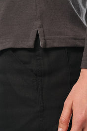 Polo da donna a maniche lunghe in poliestere riciclato e cotone | WK277