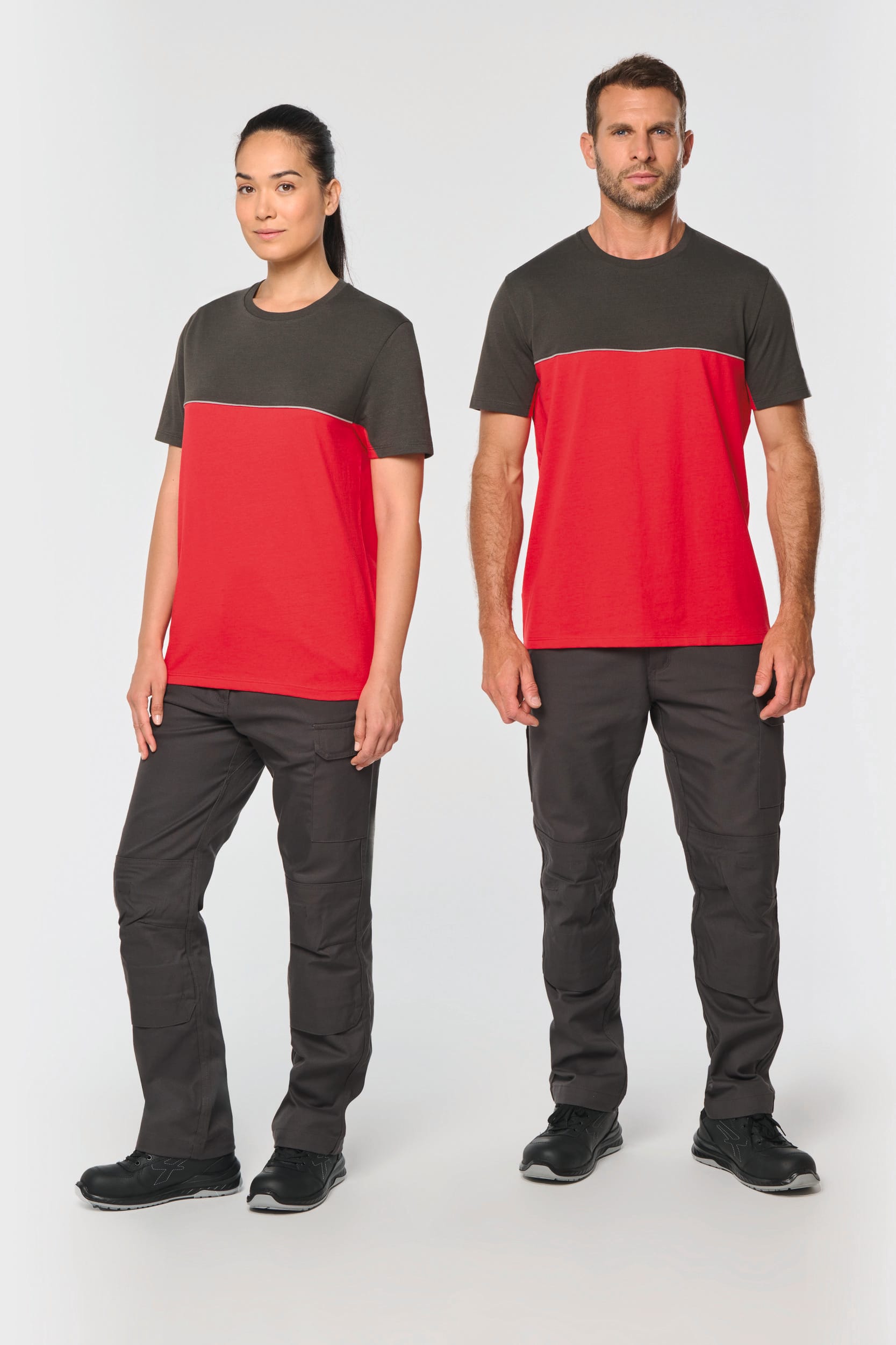 Recyceltes Zweifarbiges Kurzarm-T-Shirt - 190 g/m² - WK304