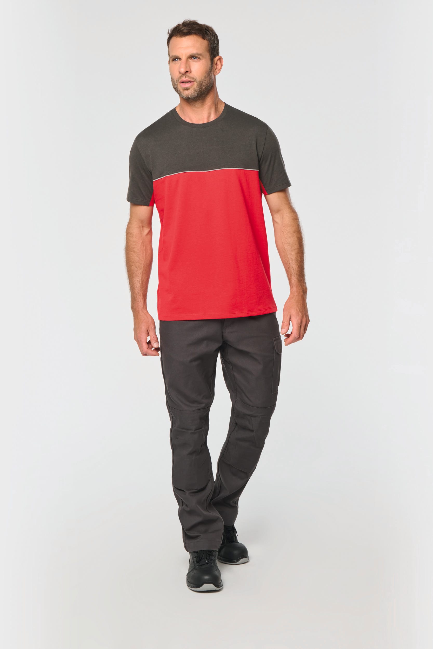 Recyceltes Zweifarbiges Kurzarm-T-Shirt - 190 g/m² - WK304
