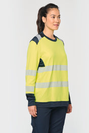 Recycled Hi-Vis Long Sleeve Safety T-Shirt | WK361