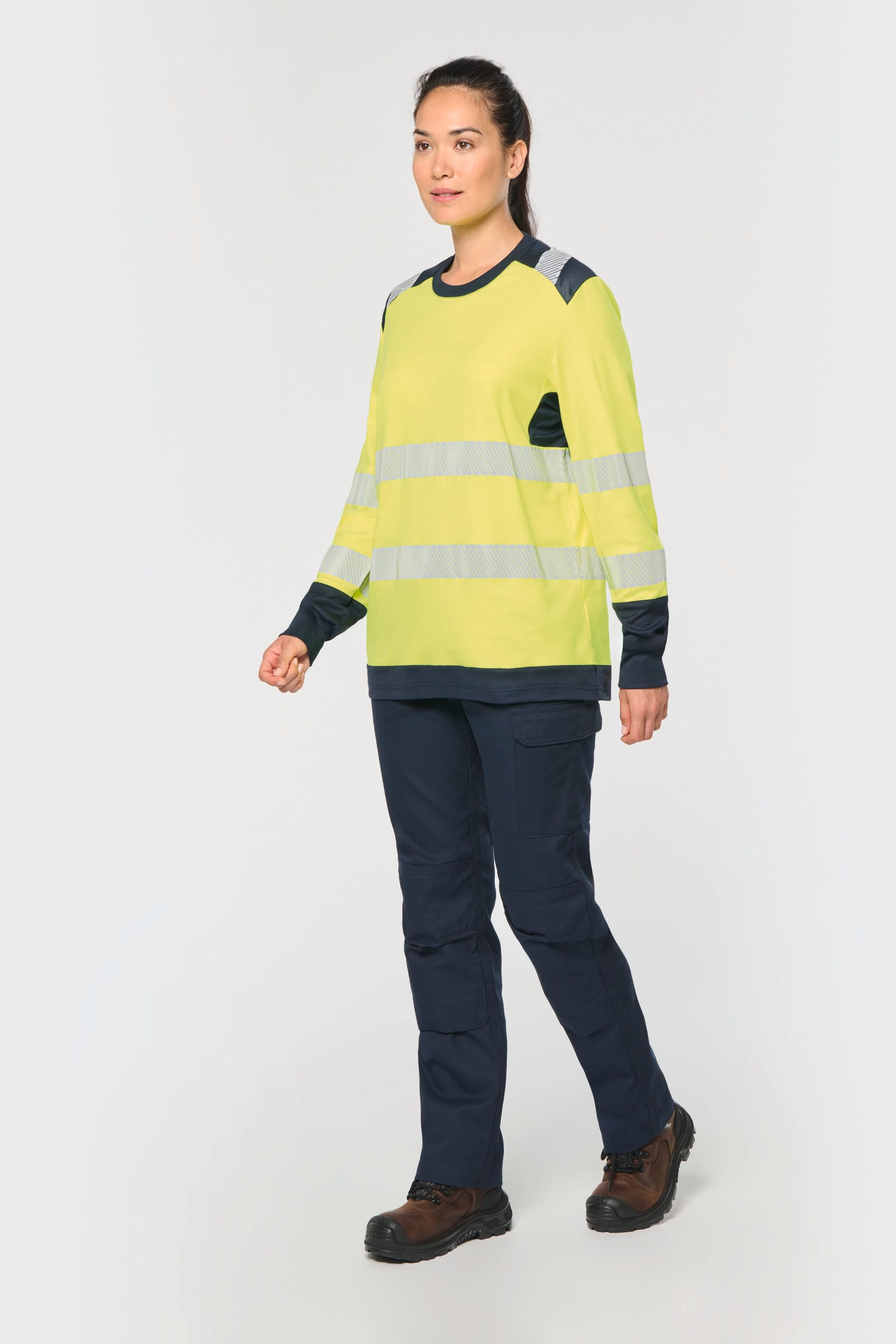 WK. Designed To Work WK361 - Recycled Safety T-shirt Long Sleeves