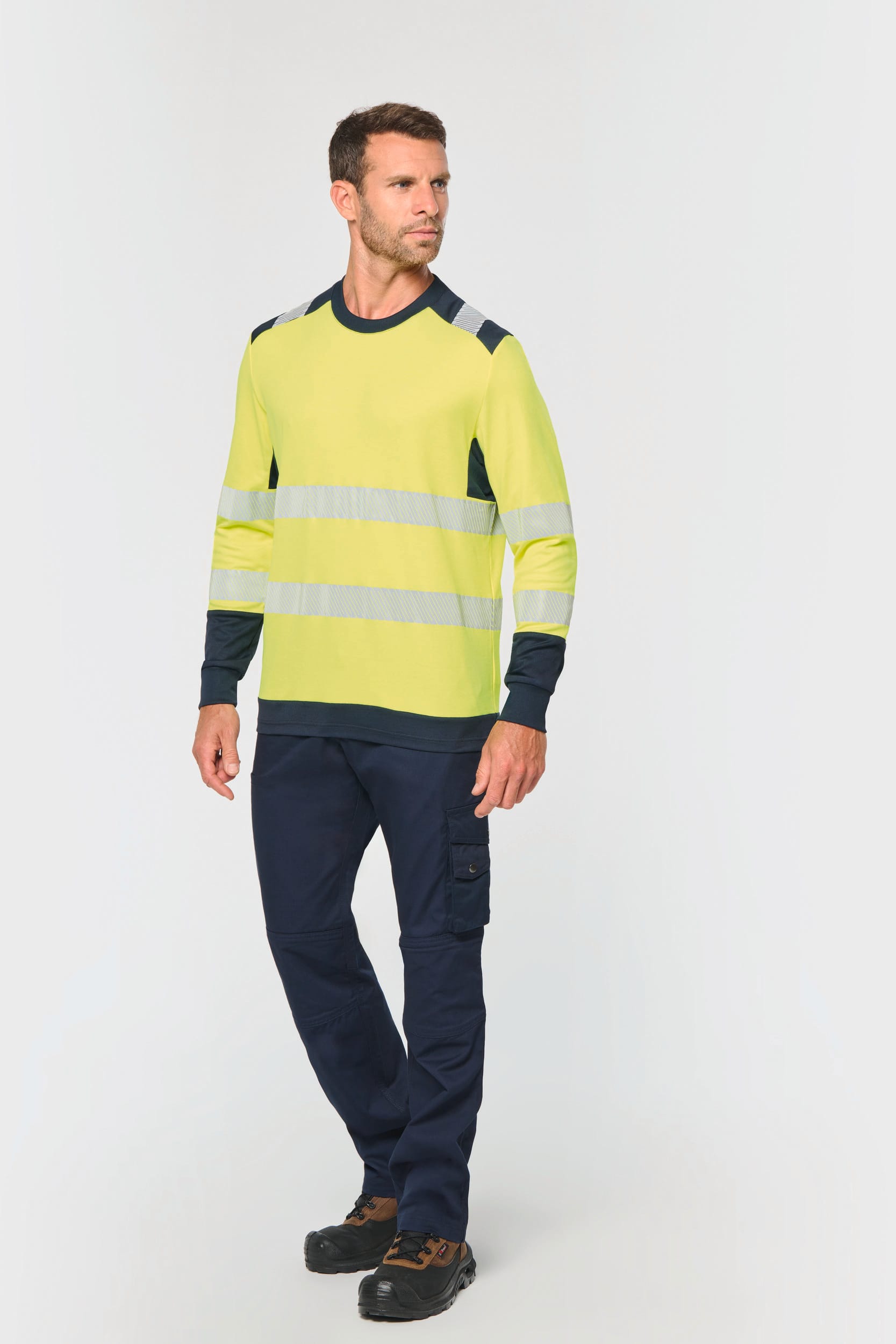 WK. Designed To Work WK361 - Recycled Safety T-shirt Long Sleeves