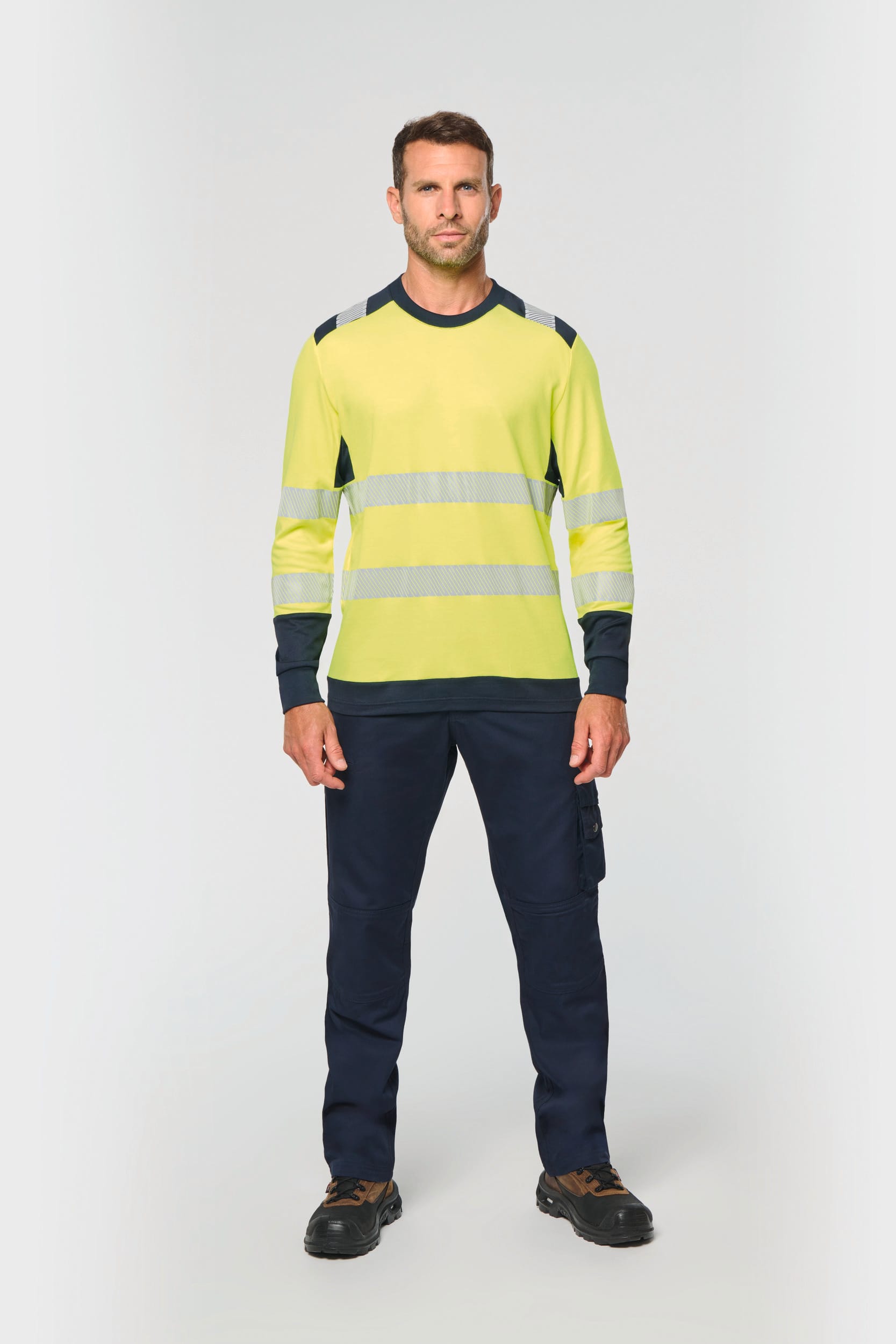 Recycled Hi-Vis Long Sleeve Safety T-Shirt | WK361