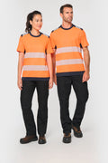 Camiseta de seguridad de alta visibilidad reciclada, cuello redondo | WK360
