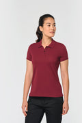 Women's Short-Sleeved Piqué Polo Shirt in Recycled Polyester and Cotton | WK275