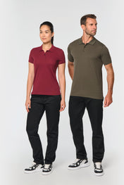 Women's Short-Sleeved Piqué Polo Shirt in Recycled Polyester and Cotton | WK275
