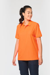 Polo fluorescent unisexe en coton et polyester recyclé | WK208