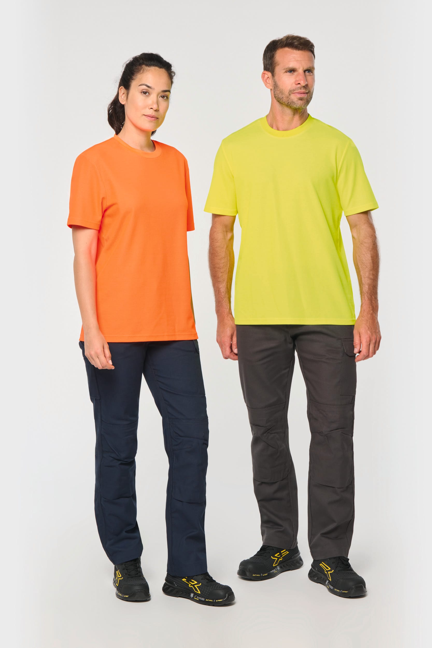 T-shirt unisexe à visibilité renforcée en coton et polyester recyclé | WK308