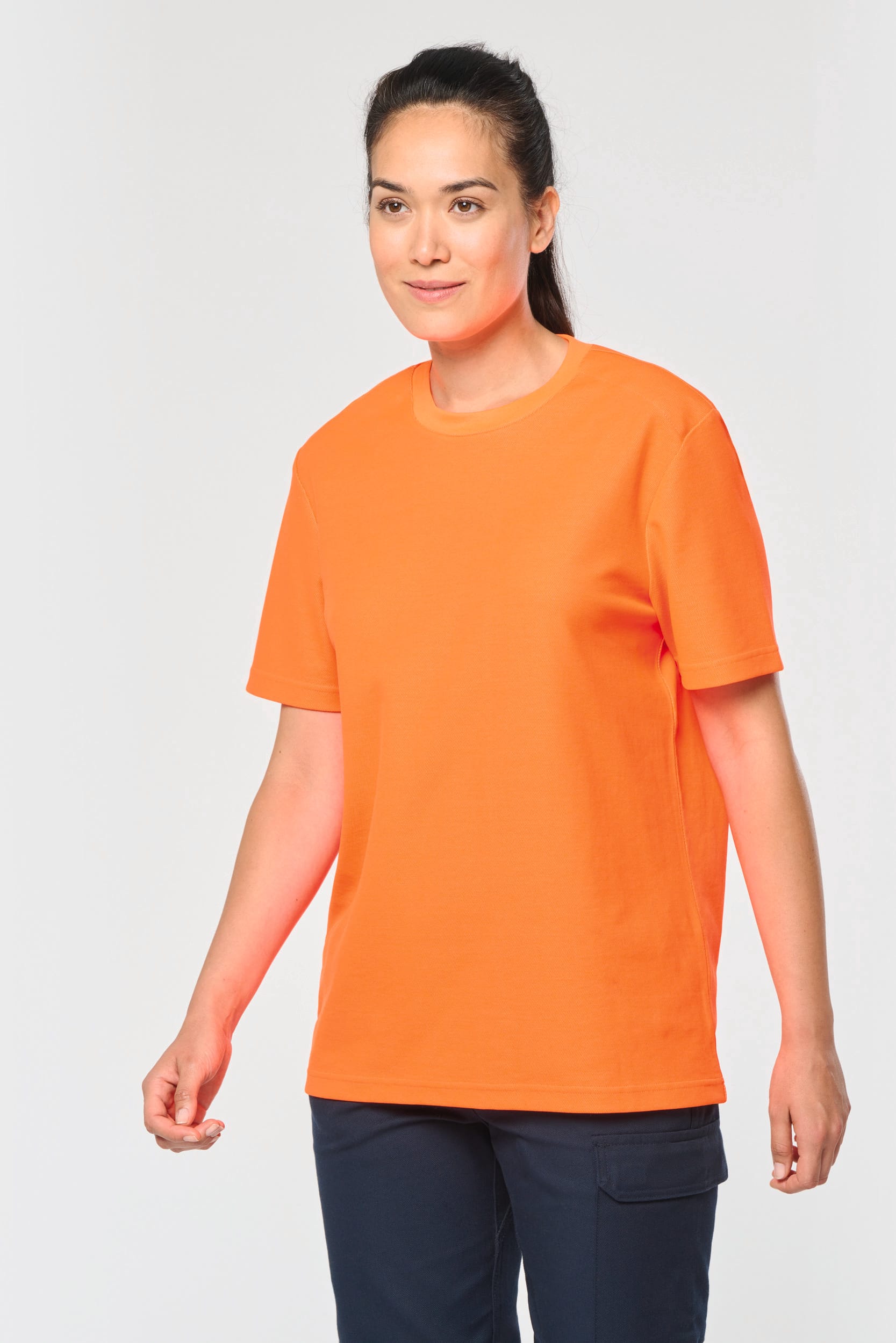 T-shirt unisexe à visibilité renforcée en coton et polyester recyclé | WK308