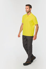 Polo fluorescent unisexe en coton et polyester recyclé | WK208