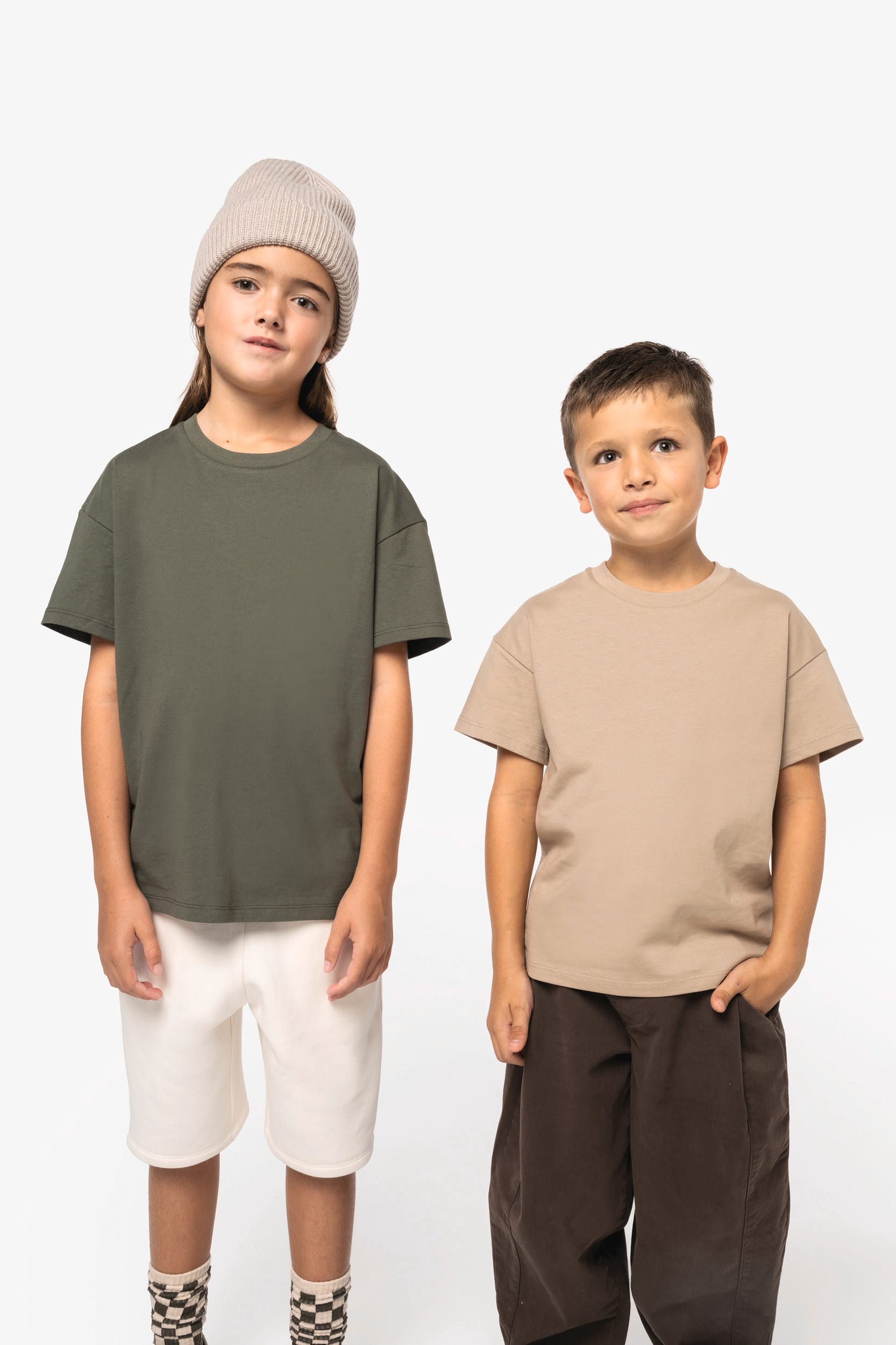 Milieuvriendelijk T-shirt voor Kinderen met Verlaagde Schouders - 200 g/m² - NS340