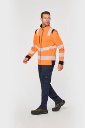 WK. Designed To Work WK460 - Recycled Safety Softshell Jacket With Detachable Sleeves