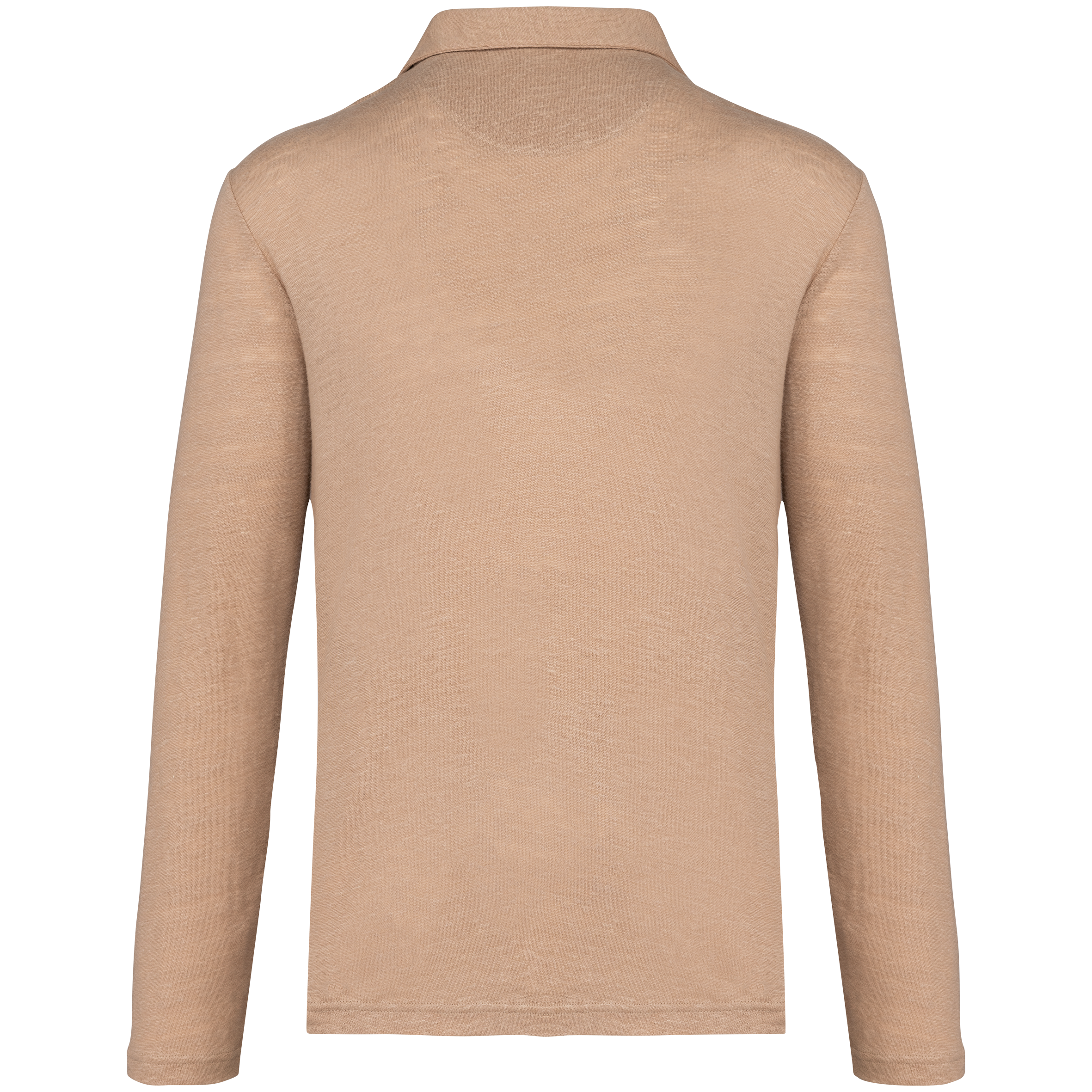 Spasso SP202 - Men’s Long Sleeve Linen Polo Shirt