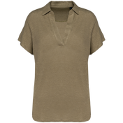 Spasso SP221 - Ladies’ Linen Polo Shirt