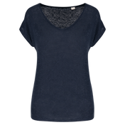 Spasso SP321 - Ladies' V-neck Linen T-shirt