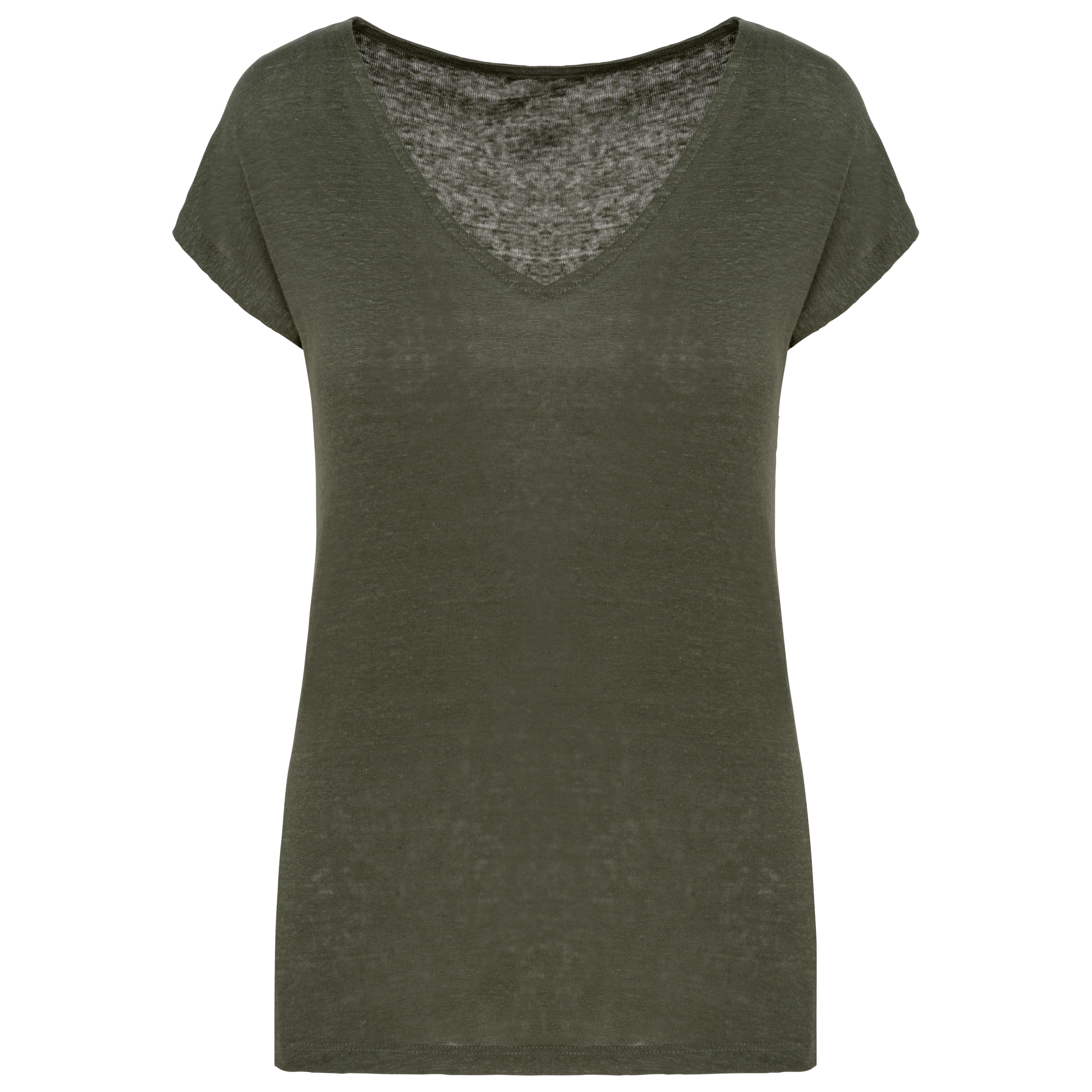 Spasso SP321 - Ladies' V-neck Linen T-shirt