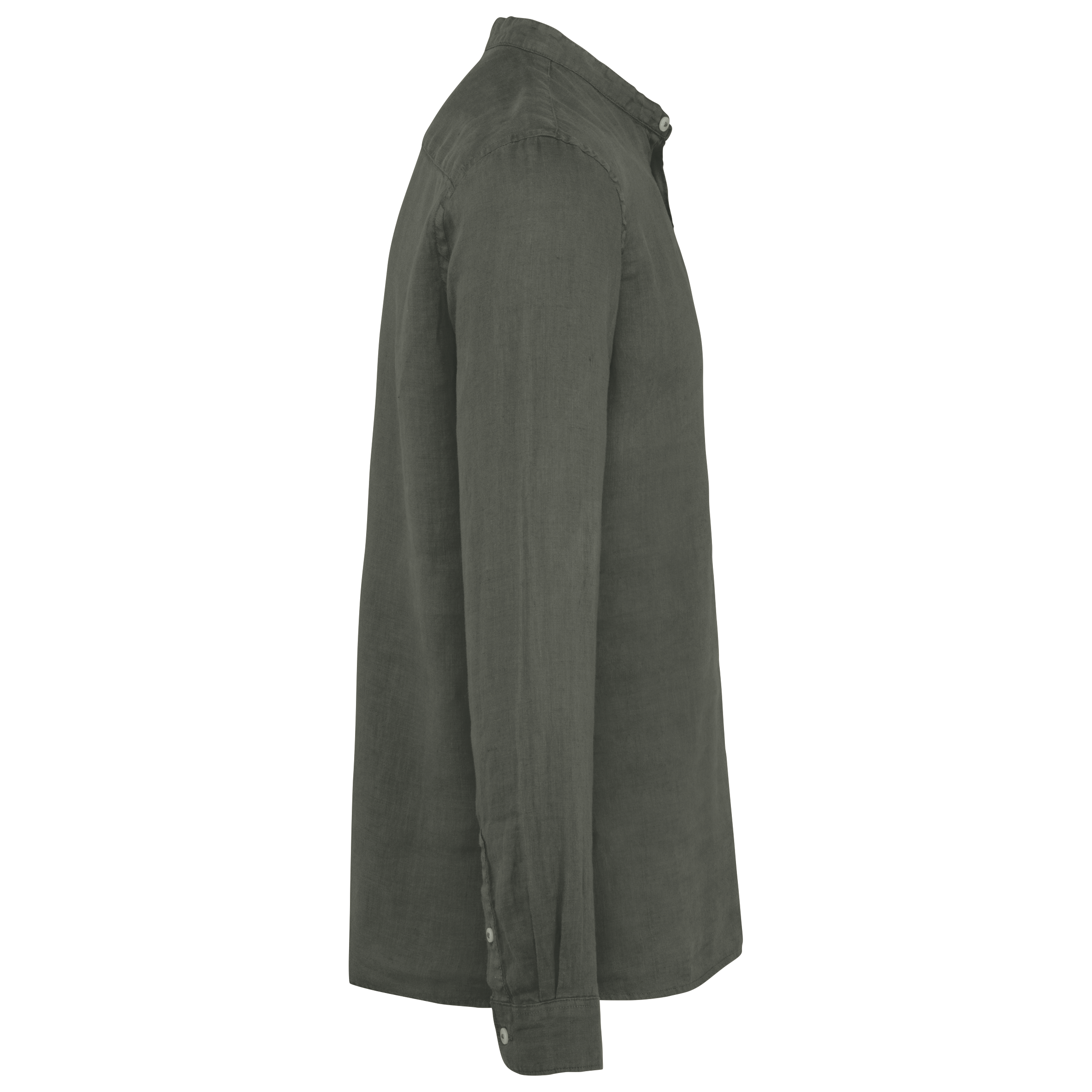 Spasso SP507 - Men's Linen Washed Effect  Mao Collar Shirt