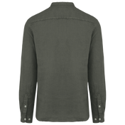 Spasso SP507 - Men's Linen Washed Effect  Mao Collar Shirt