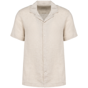 Spasso SP509 - Men's Linen Bowling Collar Short-sleeved Shirt
