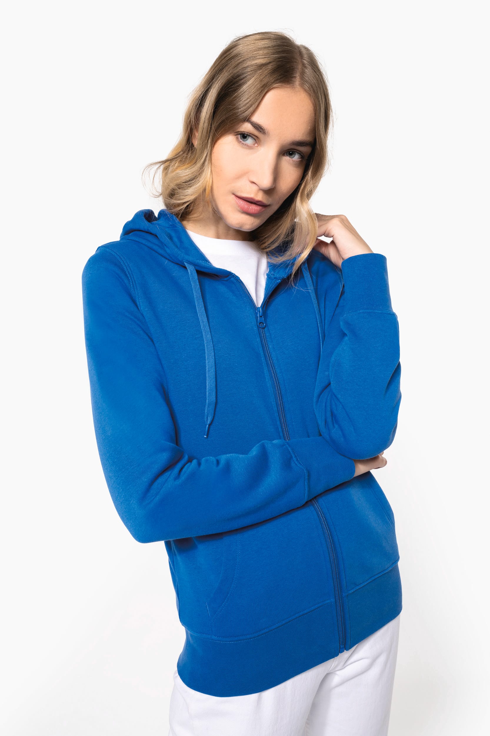 Sweat à capuche zippé écologique pour femmes - 280 g/m² - K4031