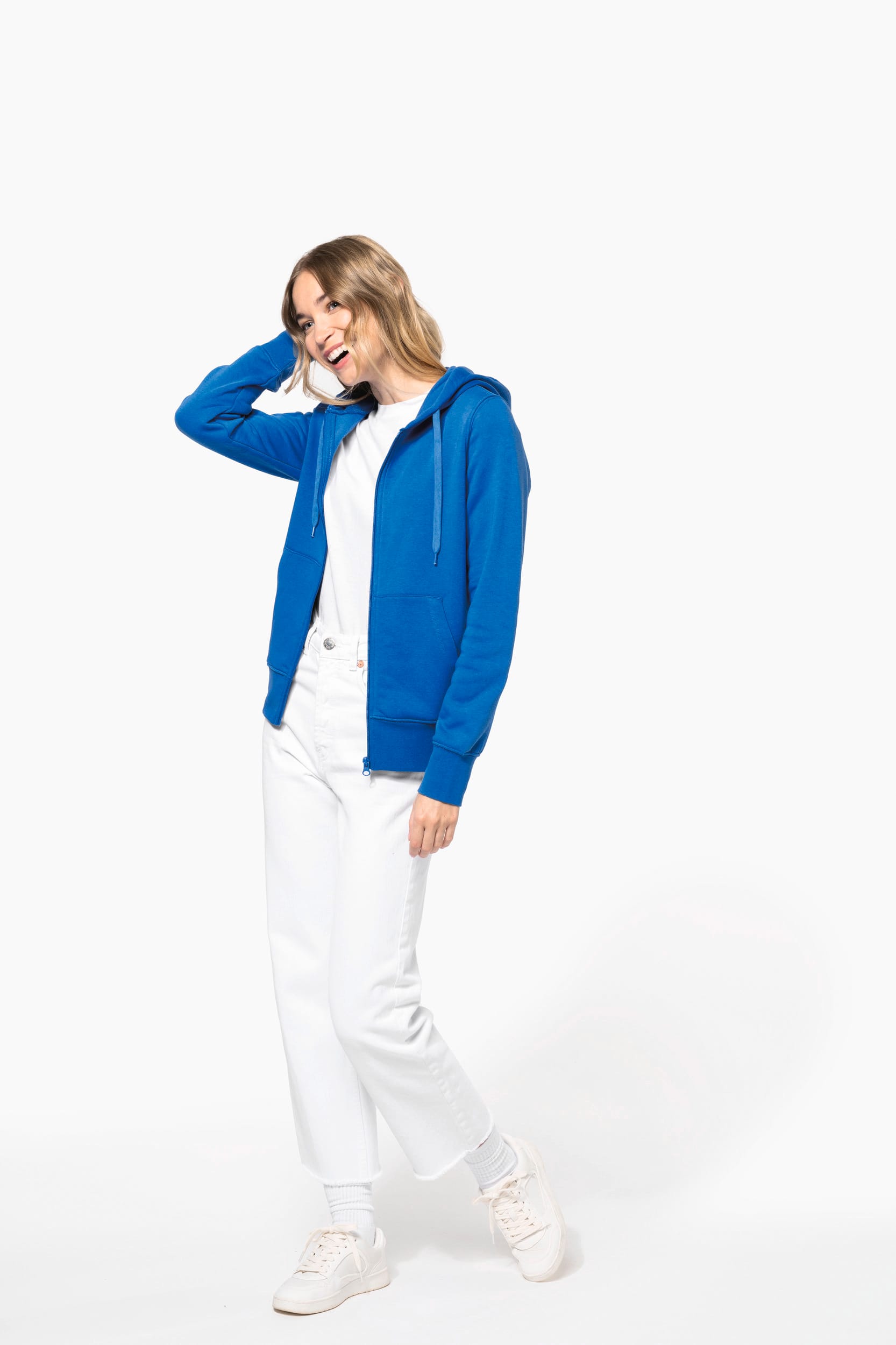 Sweat à capuche zippé écologique pour femmes - 280 g/m² - K4031