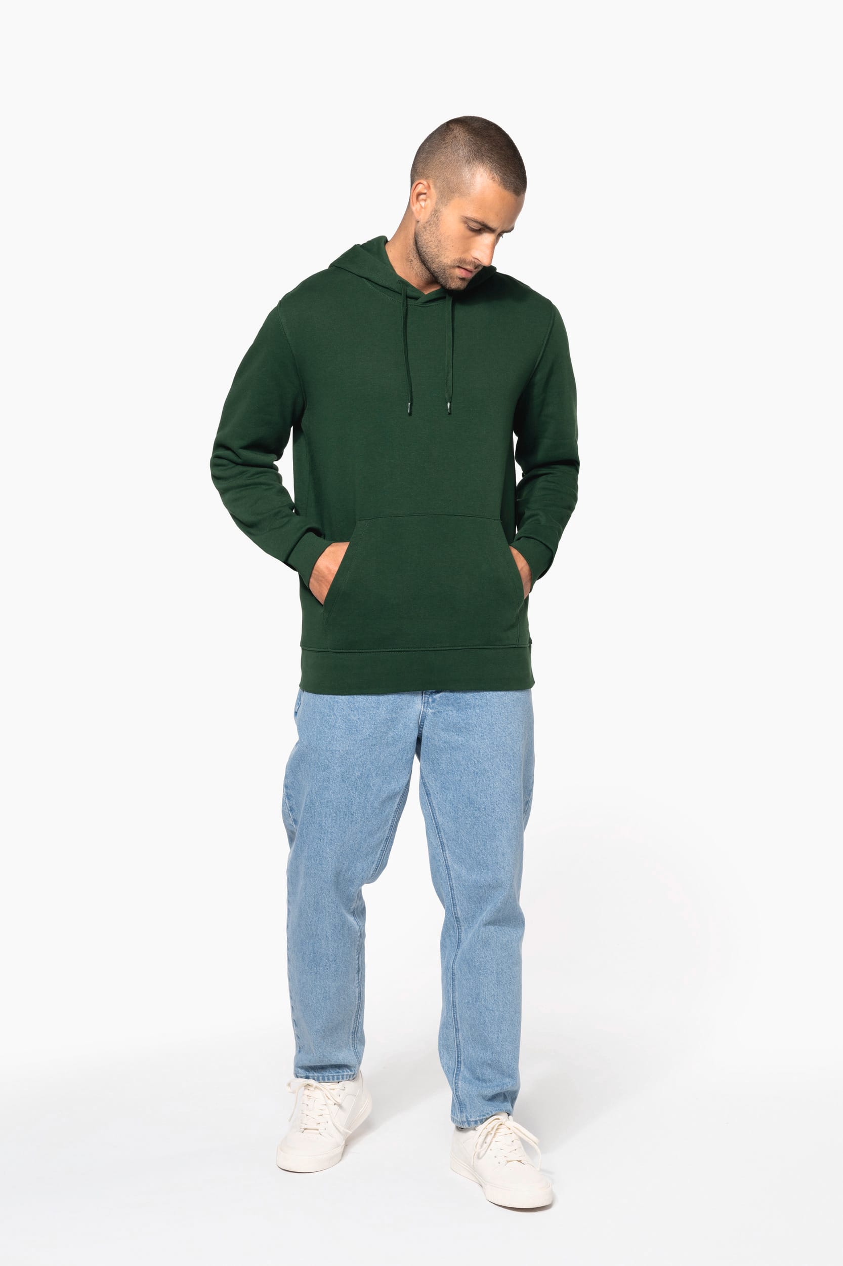 Pull en coton biologique - Sweat à capuche écologique pour homme - 280 g/m² - K4027
