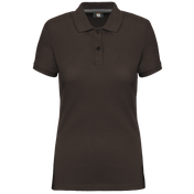Women's Short-Sleeved Piqué Polo Shirt in Recycled Polyester and Cotton | WK275