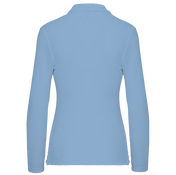 Polo da donna a maniche lunghe in poliestere riciclato e cotone | WK277