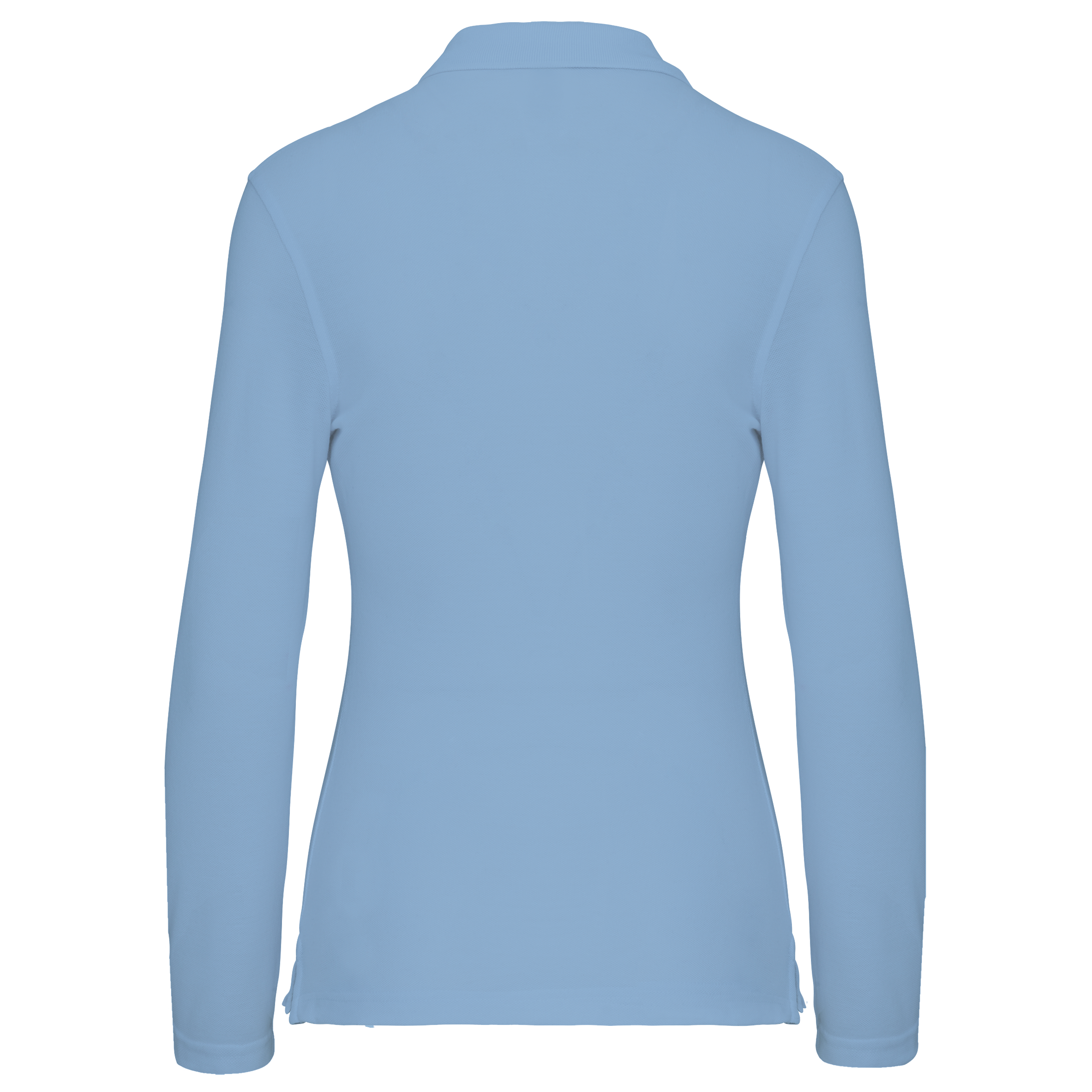 Polo da donna a maniche lunghe in poliestere riciclato e cotone | WK277