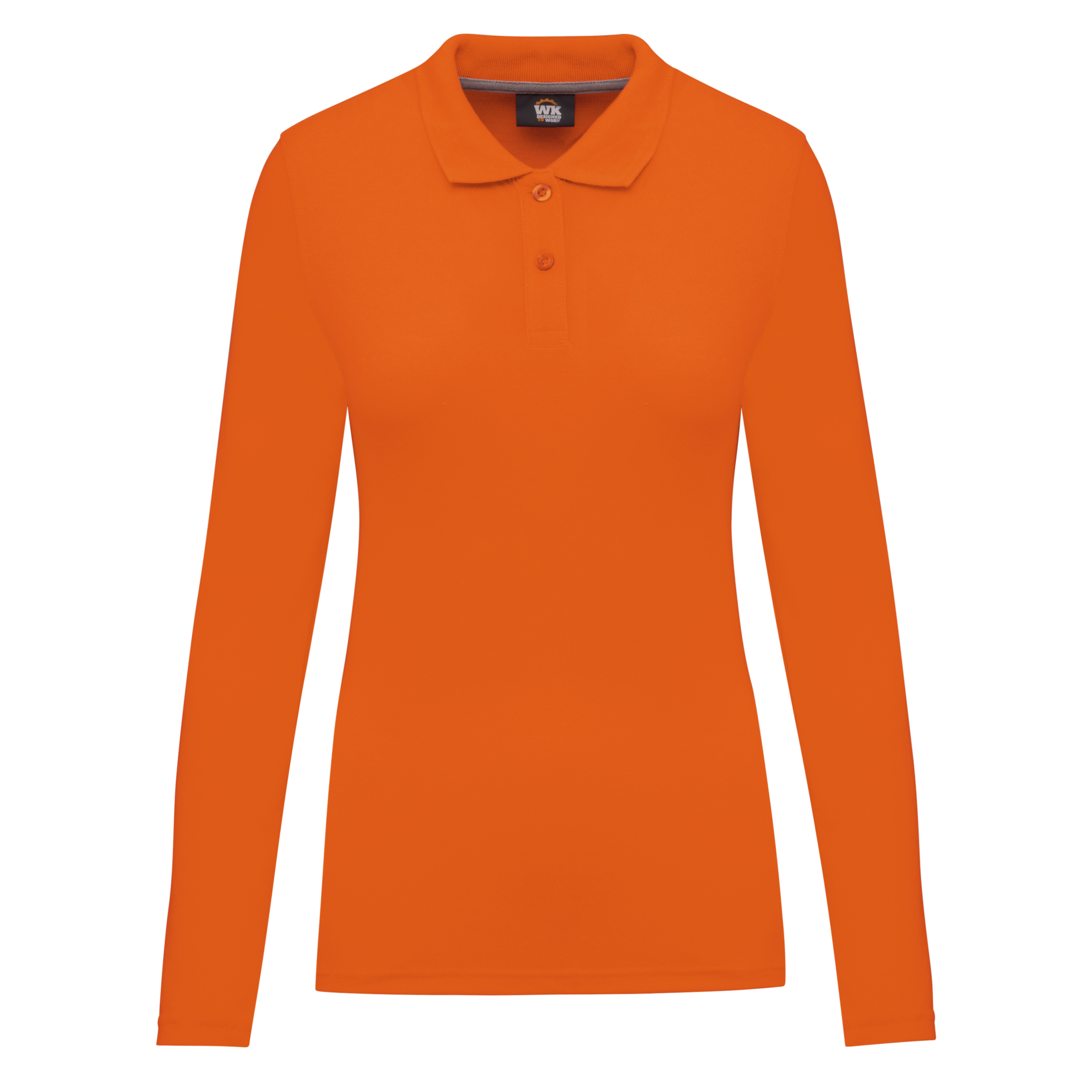 Polo da donna a maniche lunghe in poliestere riciclato e cotone | WK277
