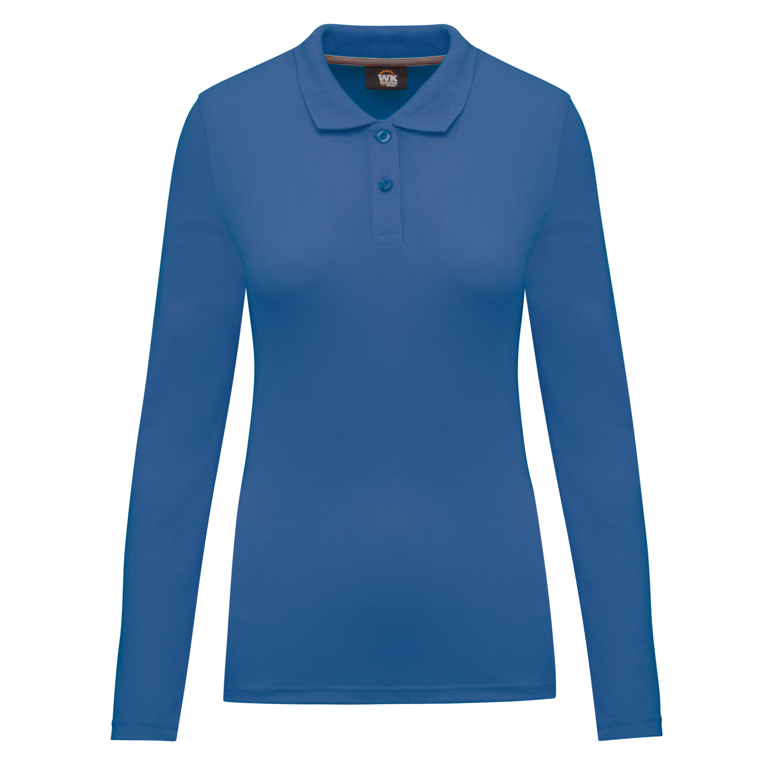 Polo da donna a maniche lunghe in poliestere riciclato e cotone | WK277