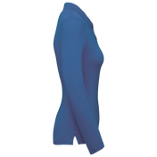 Polo da donna a maniche lunghe in poliestere riciclato e cotone | WK277