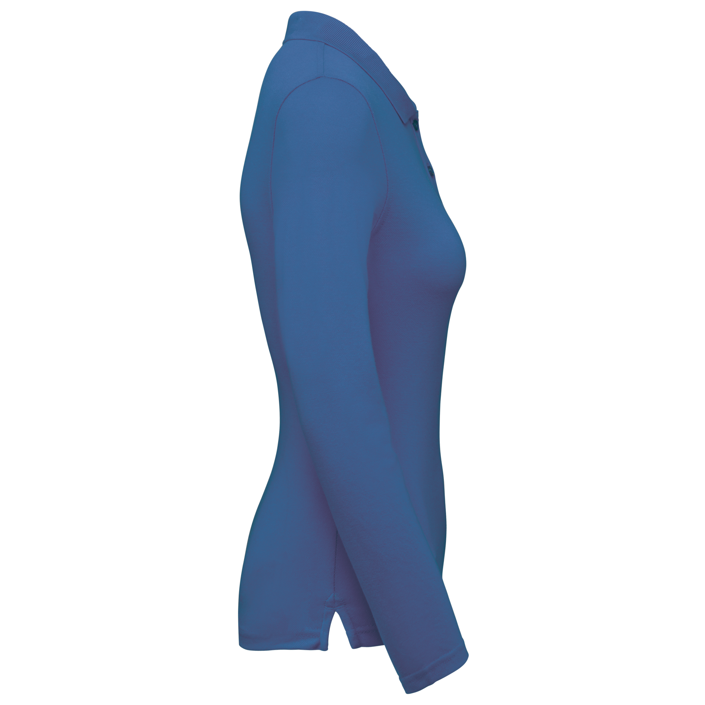 Polo da donna a maniche lunghe in poliestere riciclato e cotone | WK277