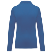 Polo da donna a maniche lunghe in poliestere riciclato e cotone | WK277