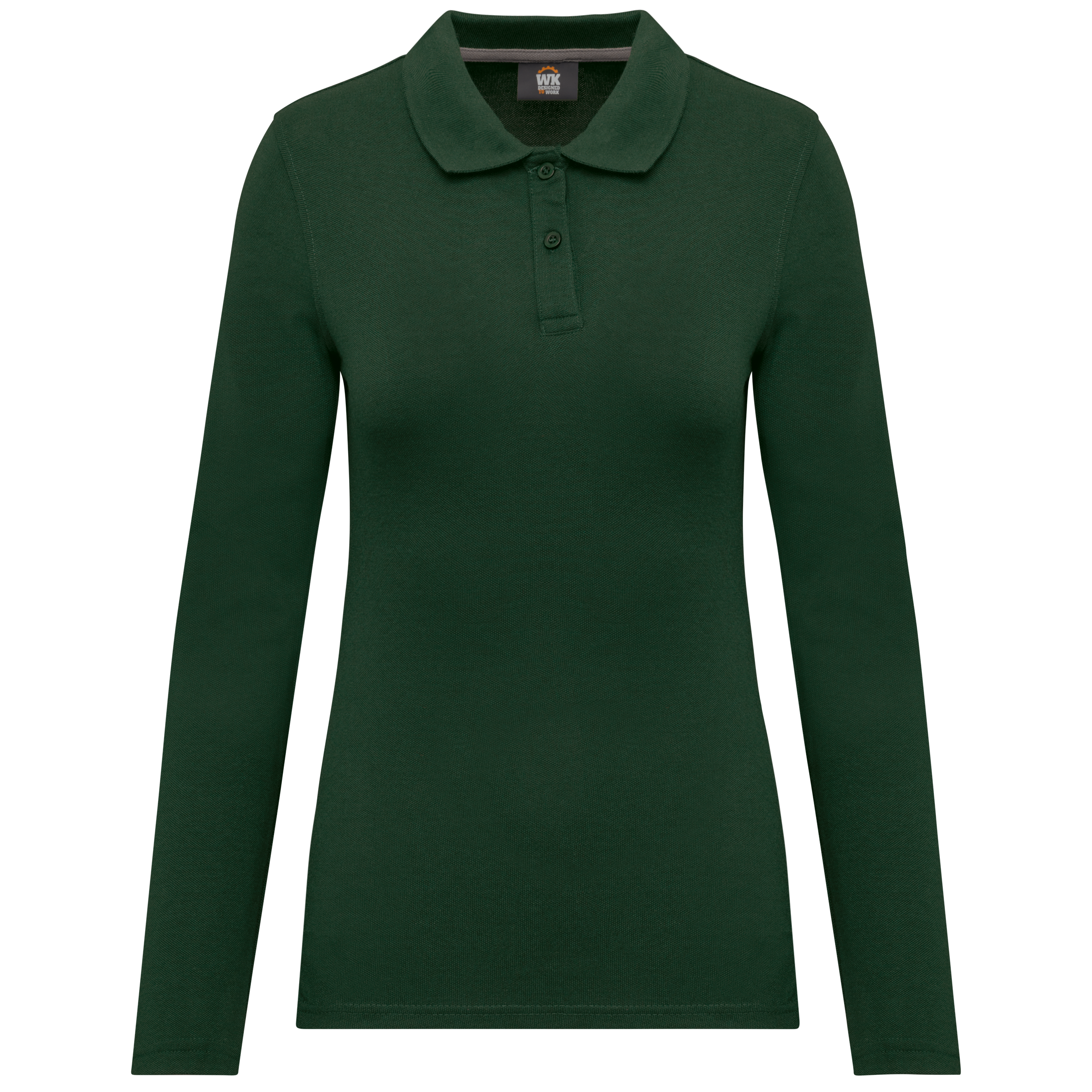 Polo da donna a maniche lunghe in poliestere riciclato e cotone | WK277