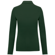 Polo da donna a maniche lunghe in poliestere riciclato e cotone | WK277