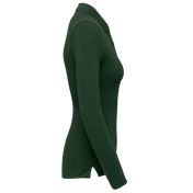 Polo da donna a maniche lunghe in poliestere riciclato e cotone | WK277