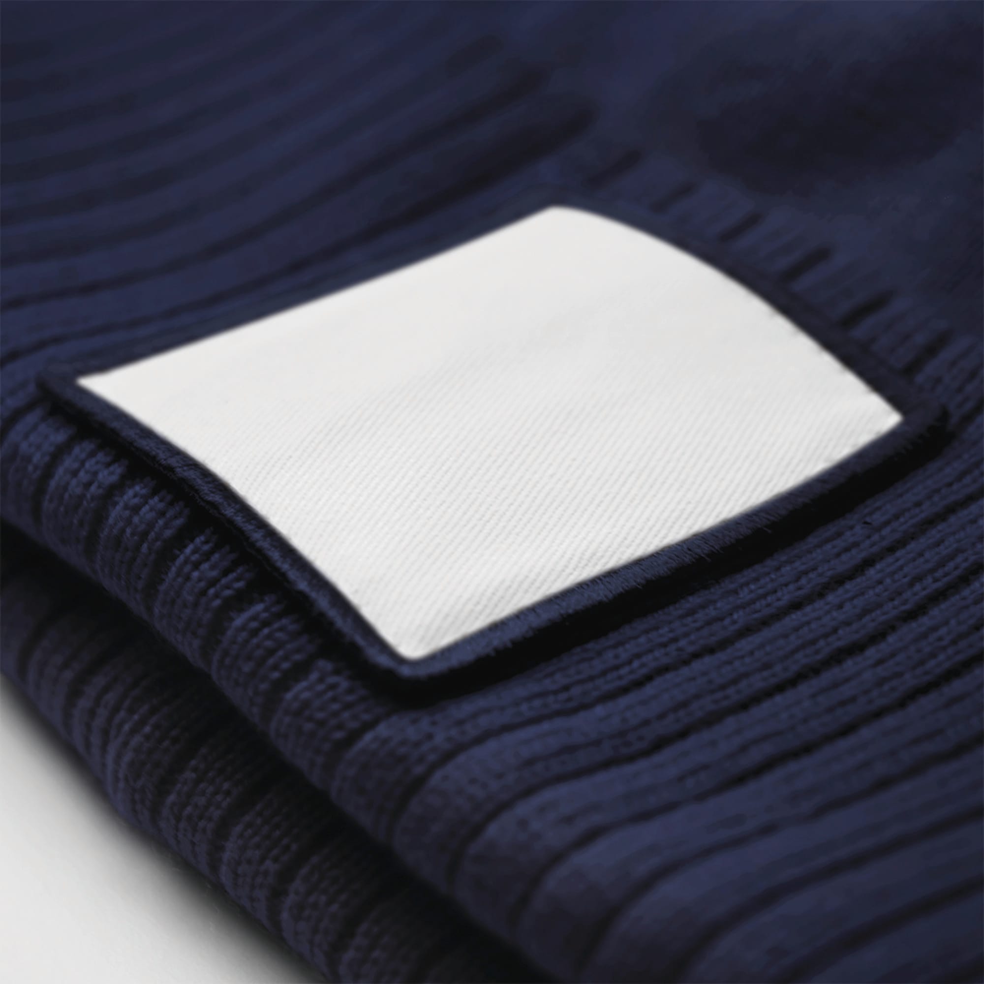 Microfleece Lined Beanie with Appliqué Patch in Recycled Polyester | B337R