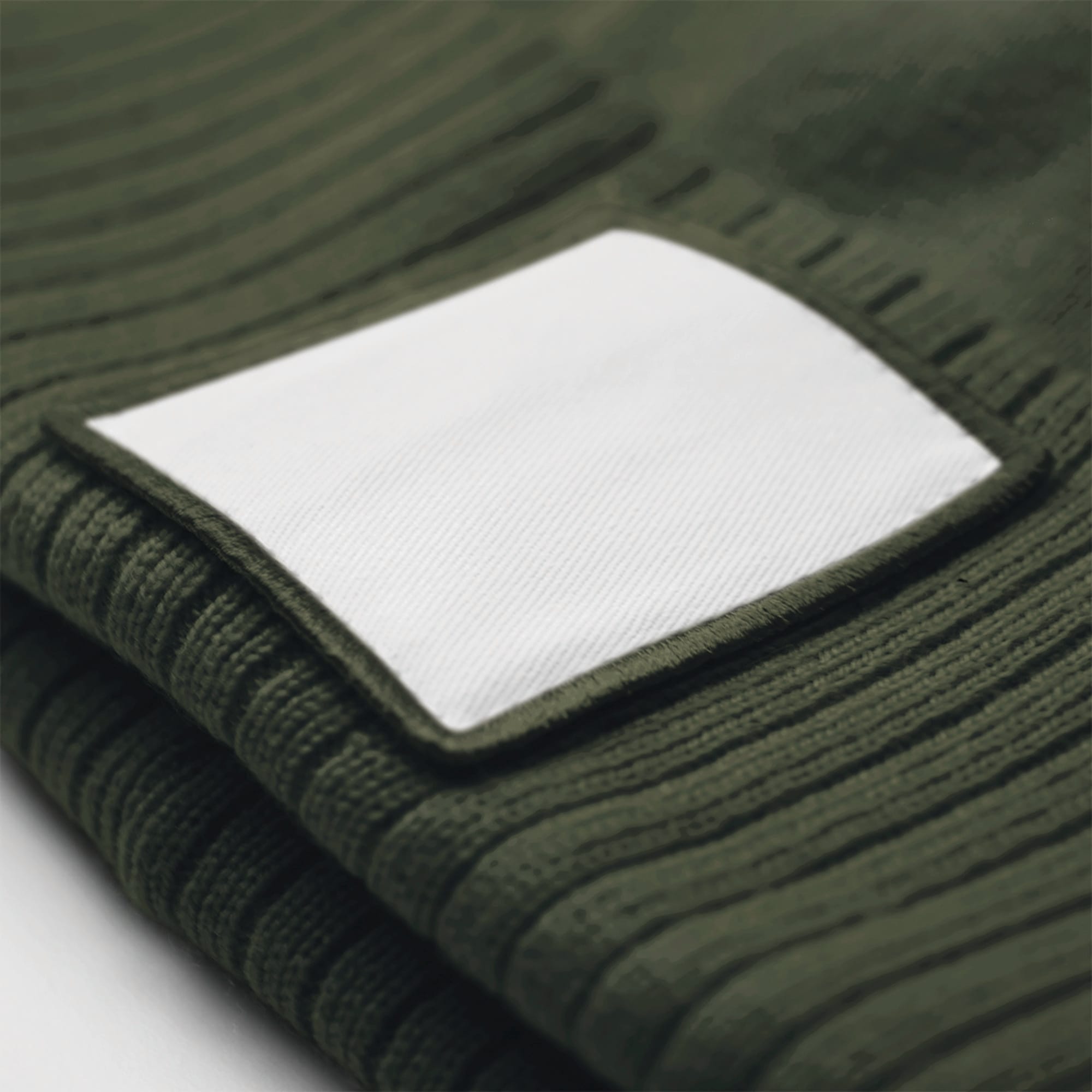 Microfleece Lined Beanie with Appliqué Patch in Recycled Polyester | B337R