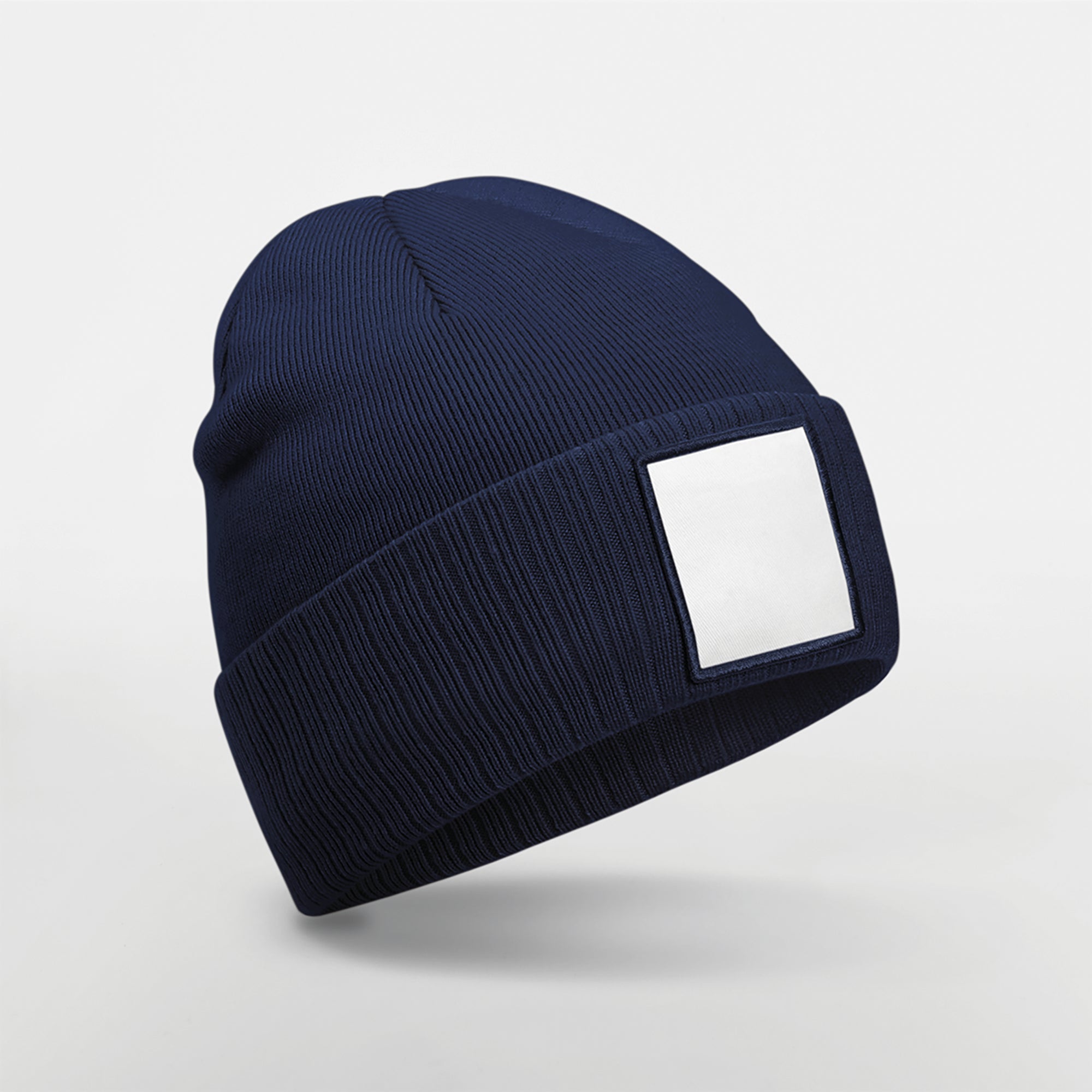 Microfleece Lined Beanie with Appliqué Patch in Recycled Polyester | B337R