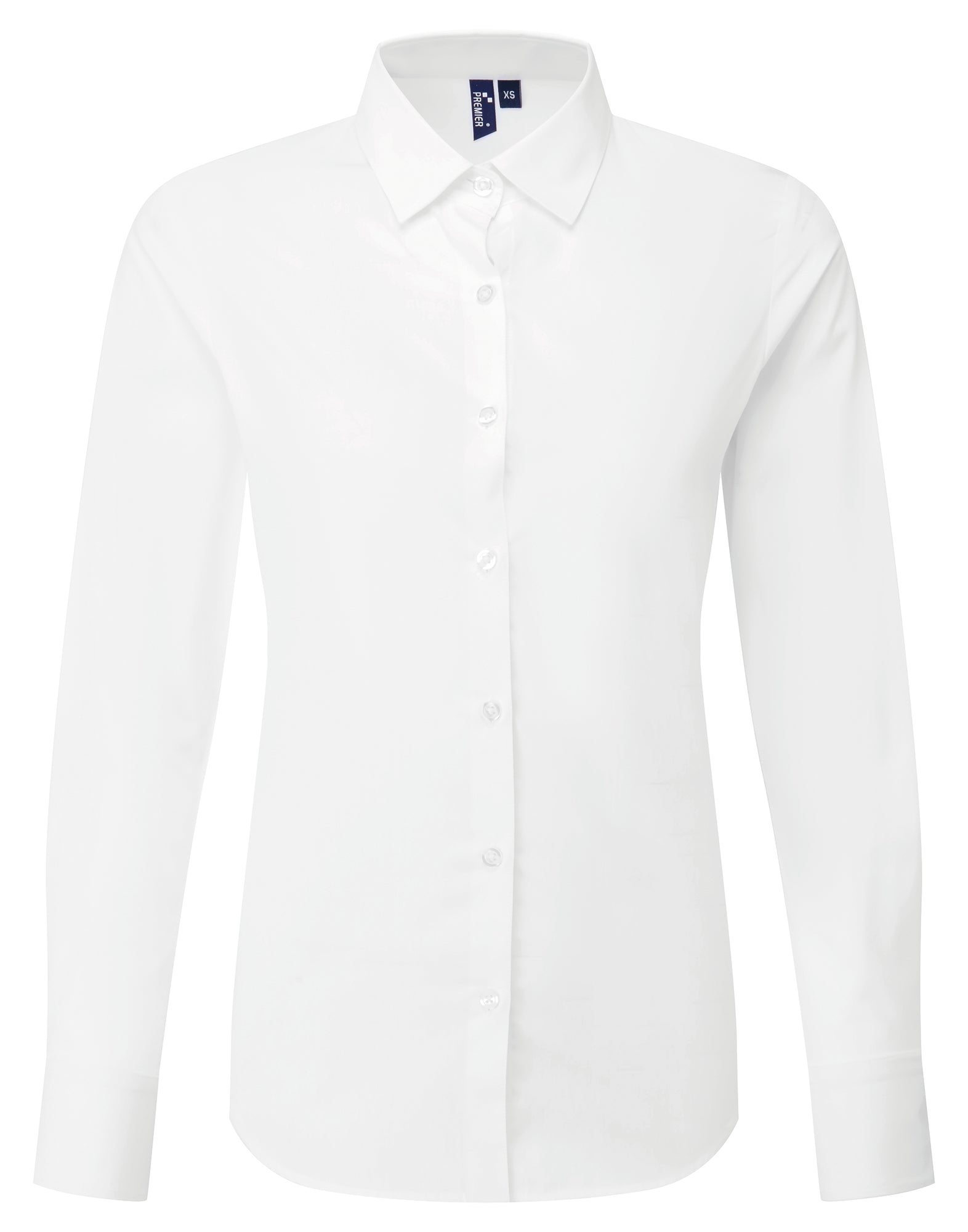 Camisa de popelina de manga larga para mujer en poliéster reciclado y algodón | PR303