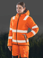 Chaqueta de seguridad acolchada con capucha de poliéster ripstop reciclado | R500X