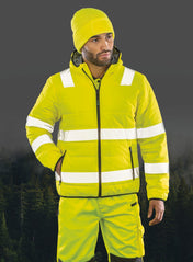 Chaqueta de seguridad acolchada con capucha de poliéster ripstop reciclado | R500X