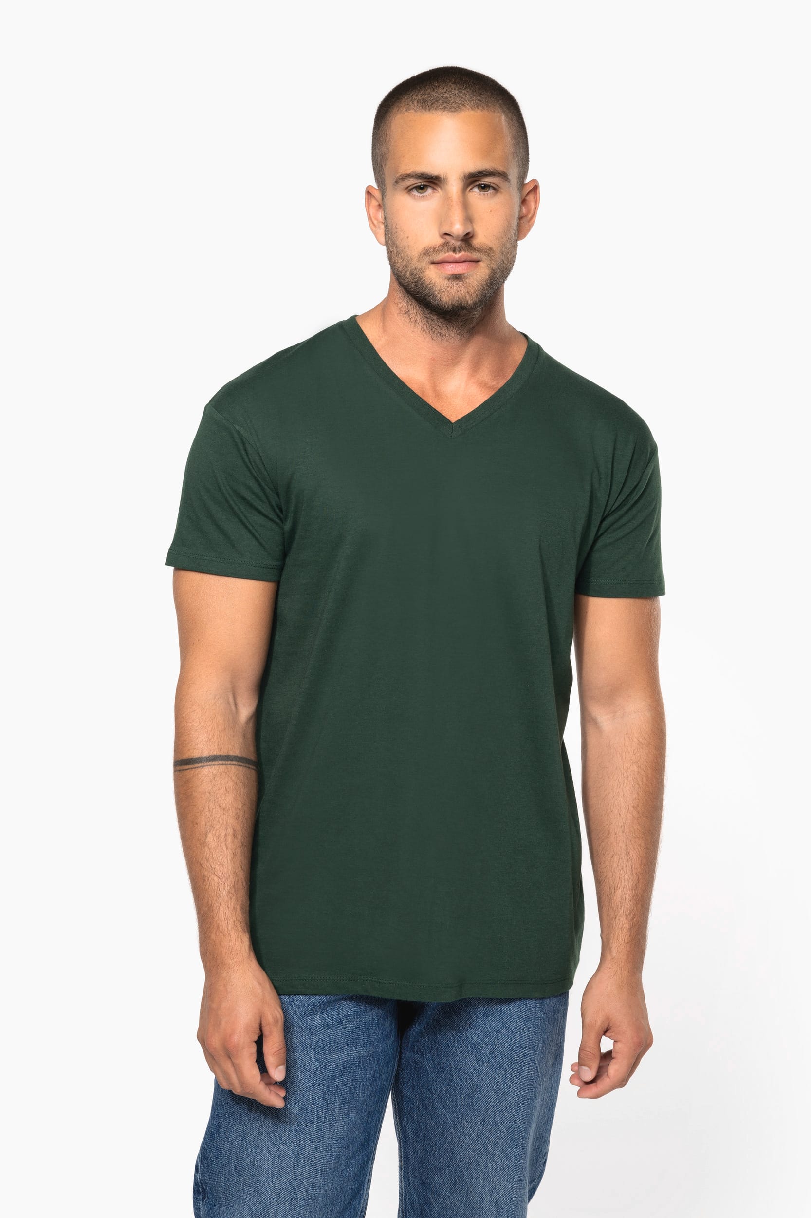 Herren V-Ausschnitt T-Shirt aus Bio-Baumwolle - 145 g/m² | K3028IC