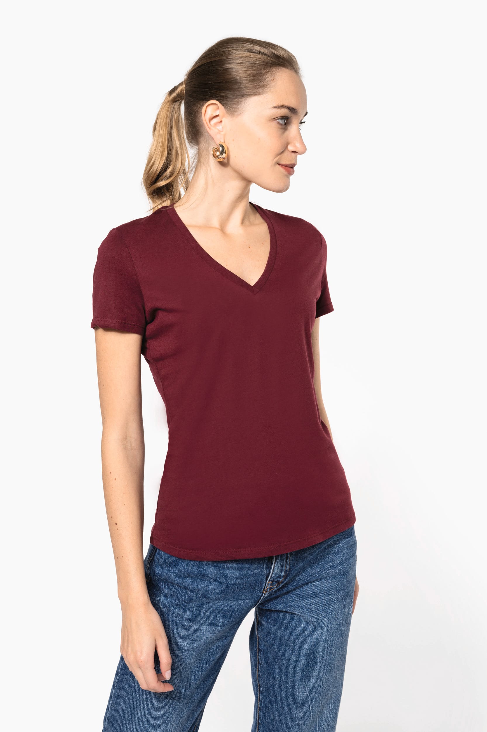 T-shirt col V Bio150ic pour femmes - 145 g/m² | K3029IC