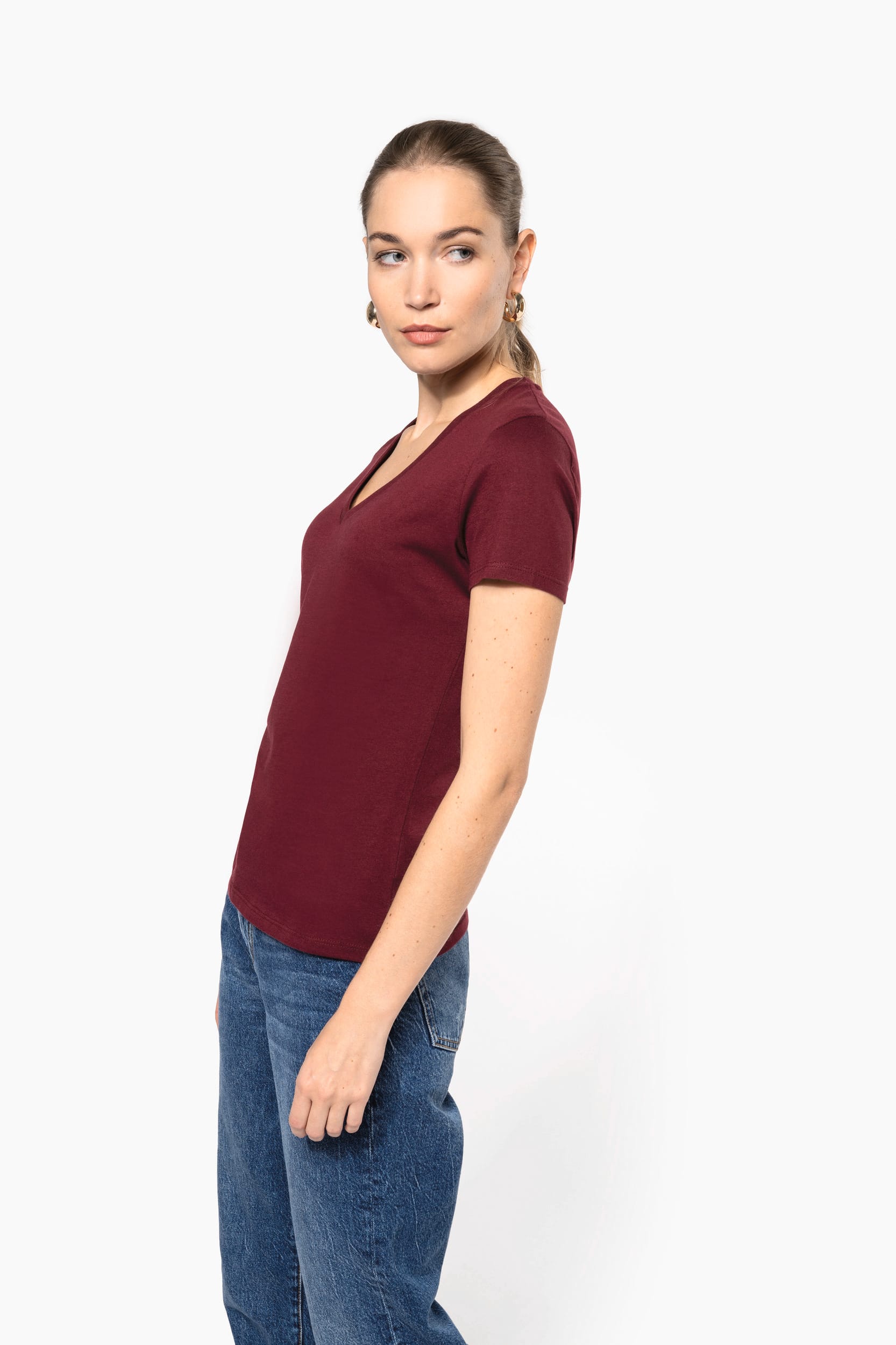 T-shirt col V Bio150ic pour femmes - 145 g/m² | K3029IC