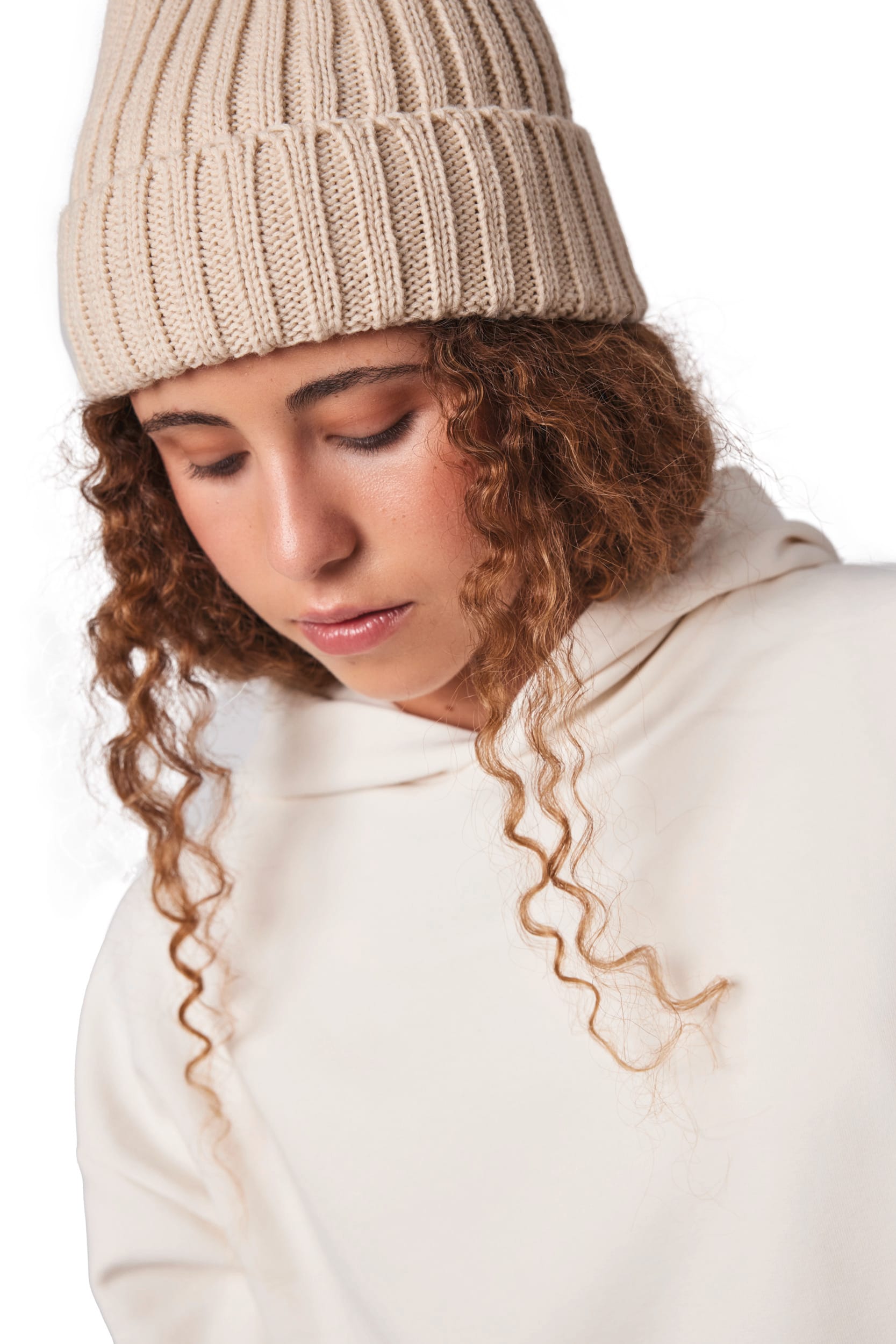 Bonnet à doubles côtes avec revers en mélange de polyester recyclé Polylana® | KP953